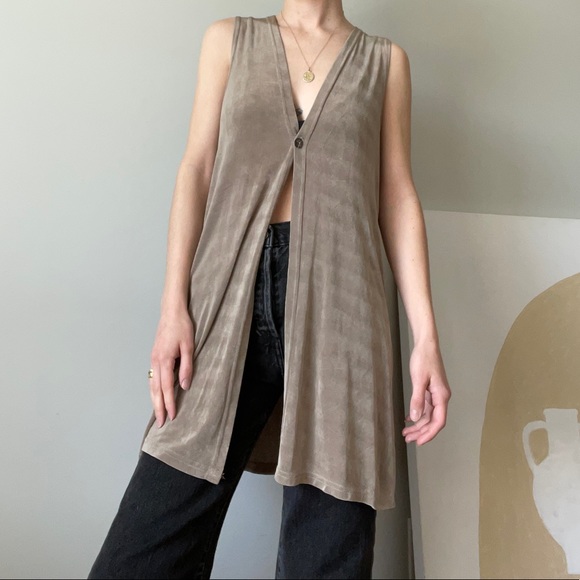 Vintage Career Moves Long Cardigan Tank Top - Picture 4 of 11